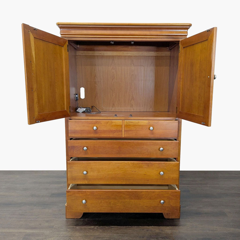 Stanley Furniture Cherry Door Chest / Armoire Cabinet