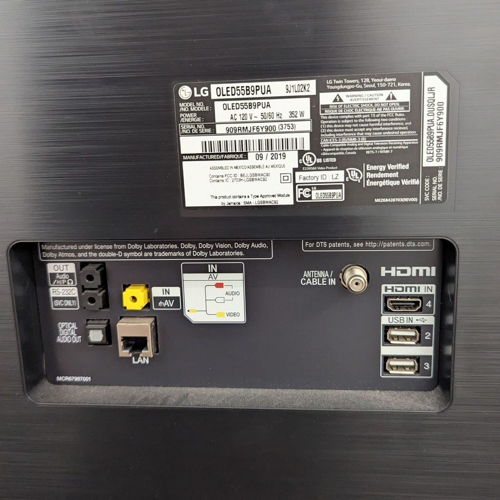 LG 55-Inch Flat Screen TV with Stand - Crisp Display, Tested Working