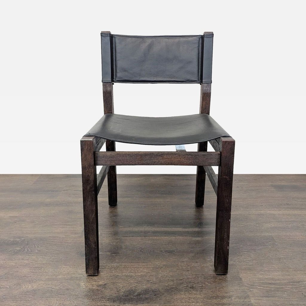 Restoration Hardware / Pottery Barn 9-Piece Wood and Leather Dining Set