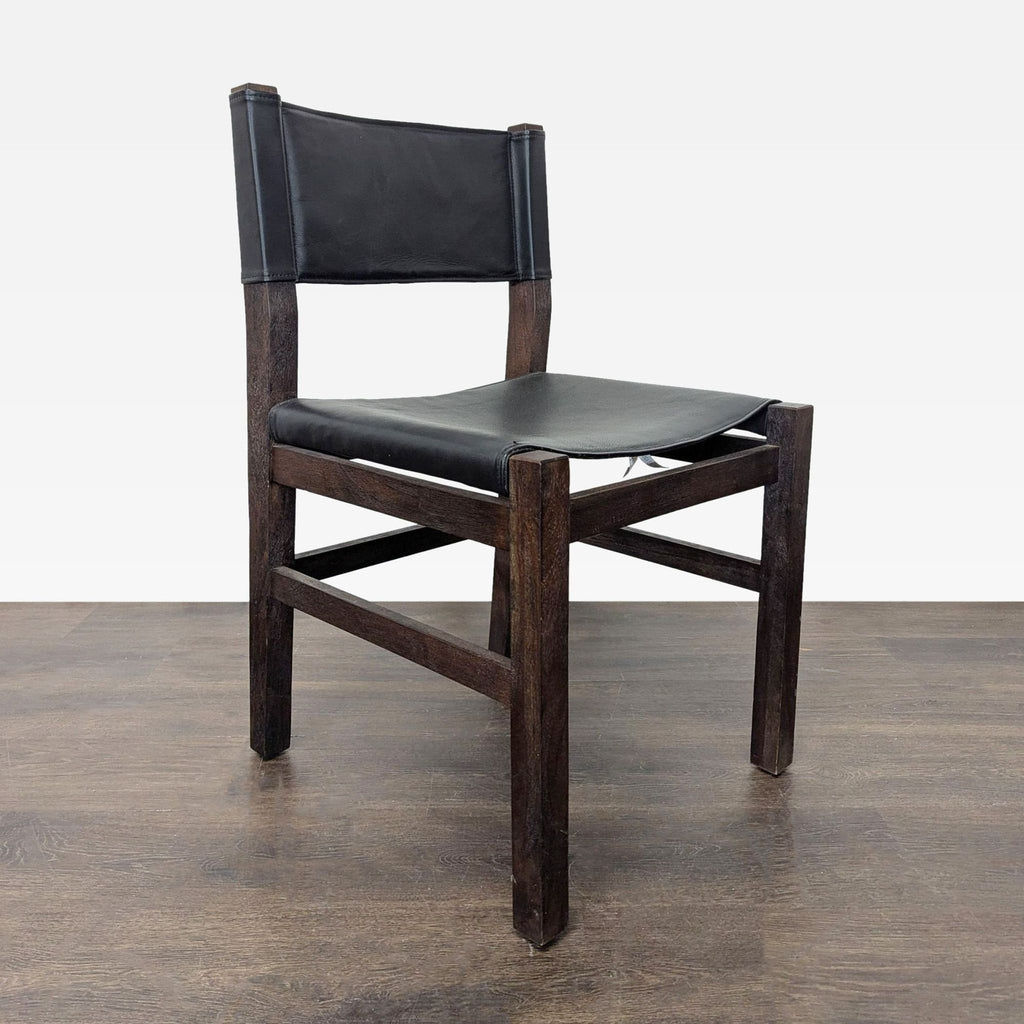 Restoration Hardware / Pottery Barn 9-Piece Wood and Leather Dining Set