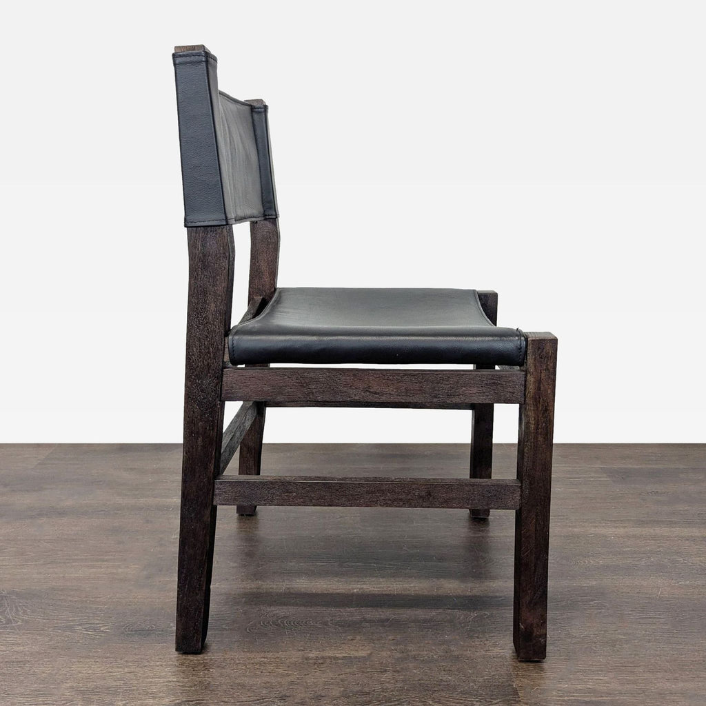 Restoration Hardware / Pottery Barn 9-Piece Wood and Leather Dining Set