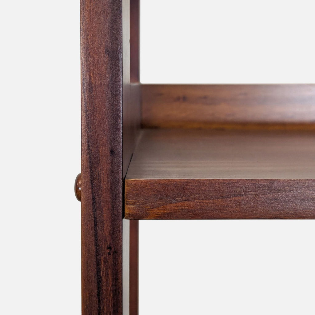 Sturdy 5-Tier Wooden Bookshelf with Dark Brown Finish