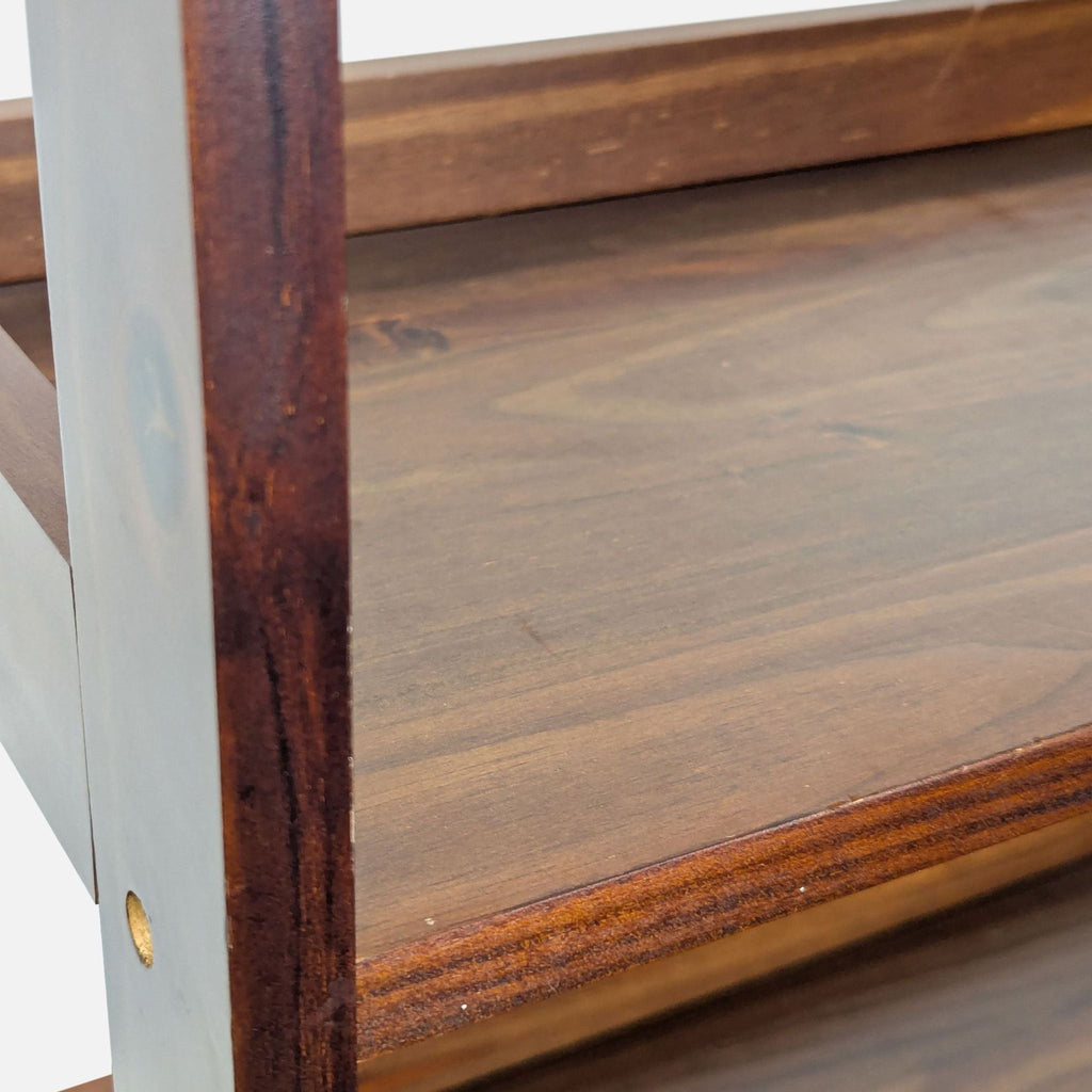 Sturdy 5-Tier Wooden Bookshelf with Dark Brown Finish