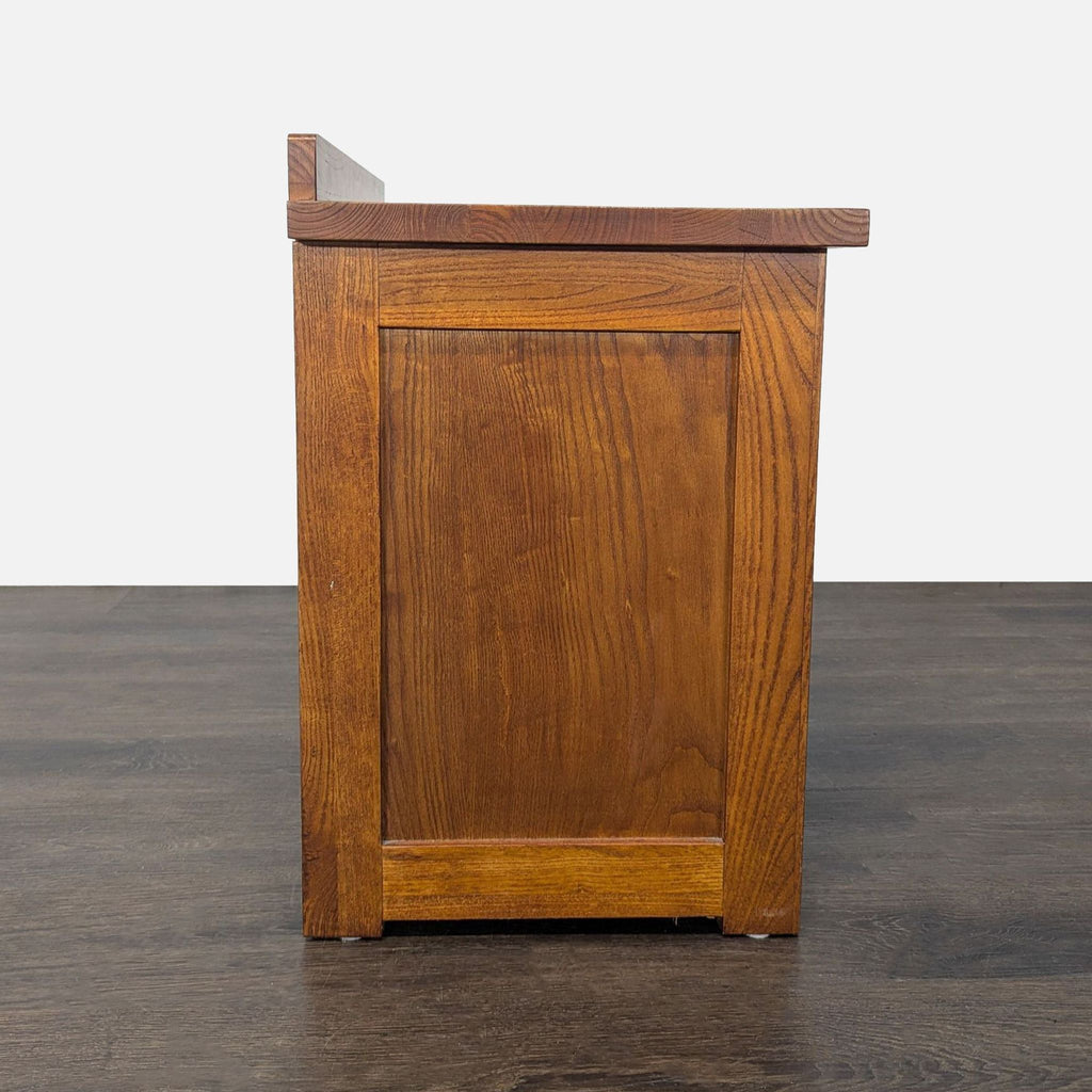 Craftsman Style One Drawer Wood Nightstand with Open Shelf
