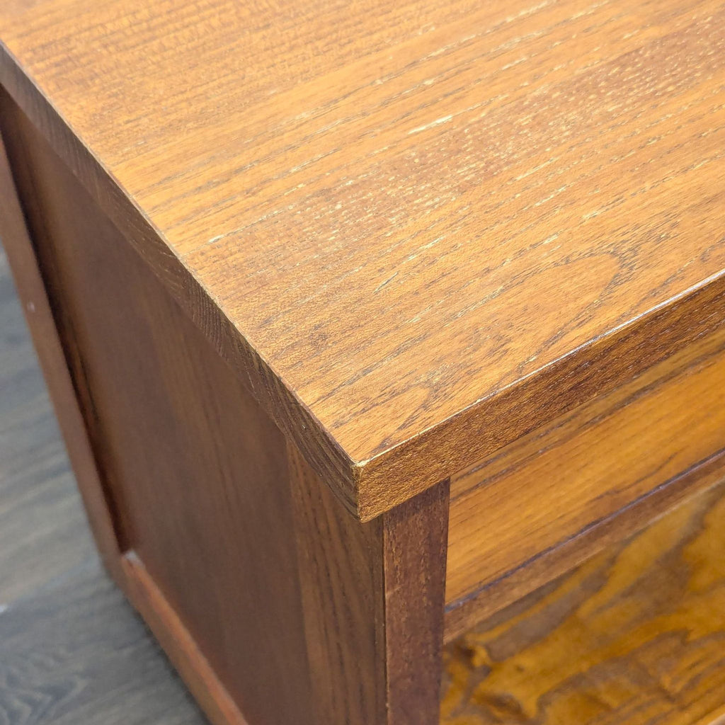 Craftsman Style One Drawer Wood Nightstand with Open Shelf