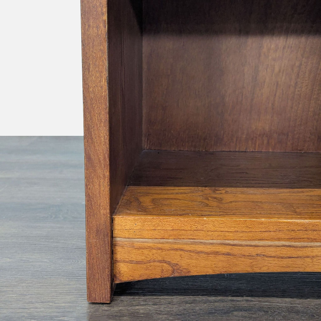 Craftsman Style One Drawer Wood Nightstand with Open Shelf