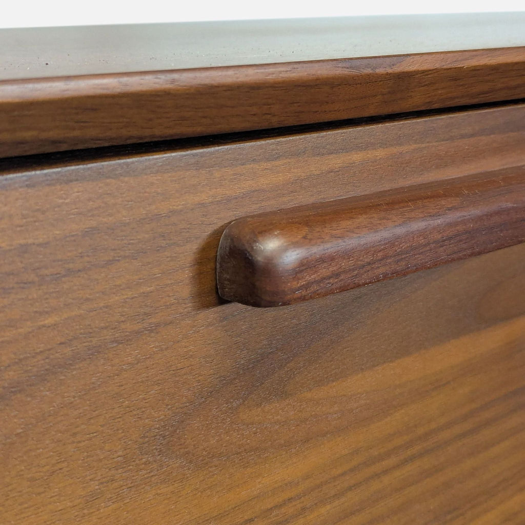 Crate & Barrel Tate Modern Walnut Bookshelf with Storage Cabinet