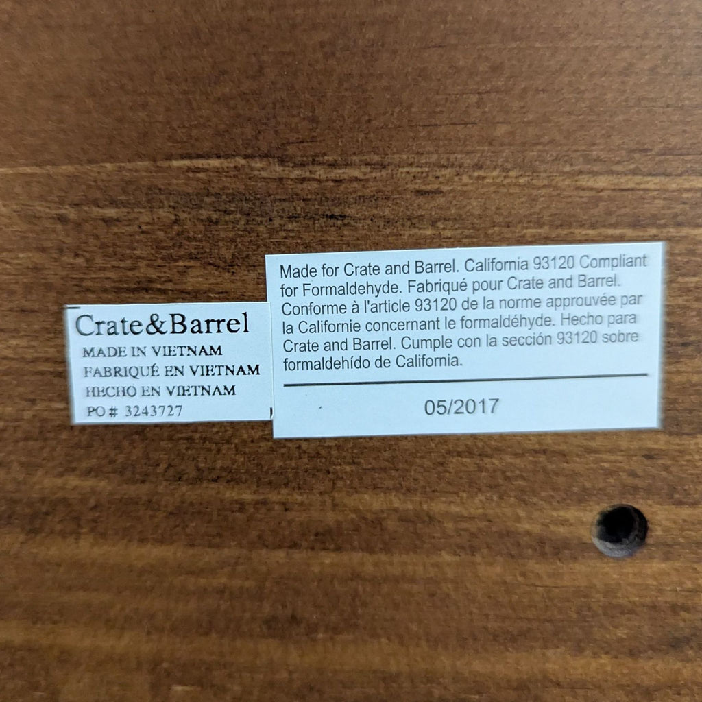 Crate & Barrel Tate Mid-Century Modern 9-Drawer Dresser in Walnut Finish - Accepted Offer (20.83% discount)