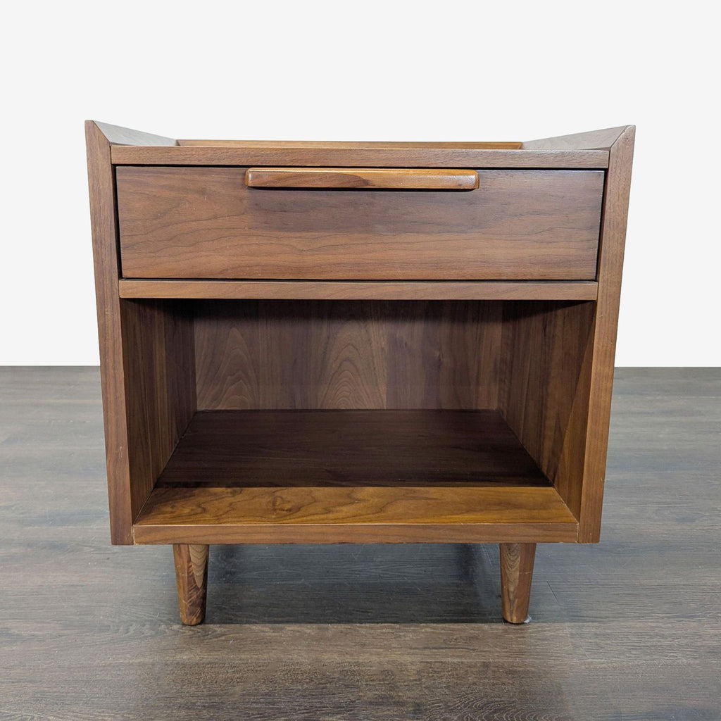 Crate & Barrel Tate Walnut Wood Nightstand