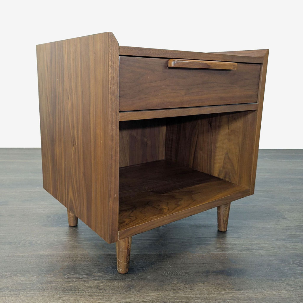 Crate & Barrel Tate Walnut Wood Nightstand