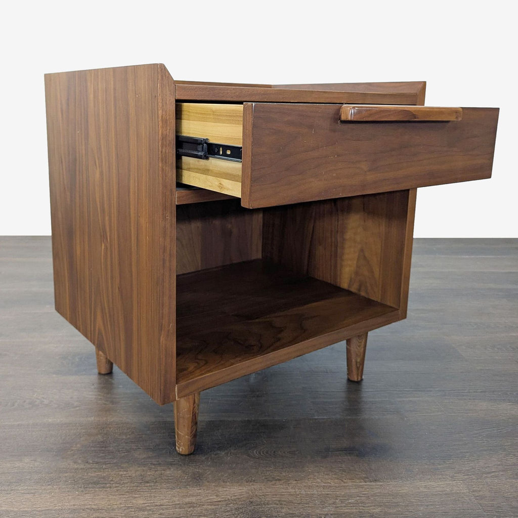 Crate & Barrel Tate Walnut Wood Nightstand
