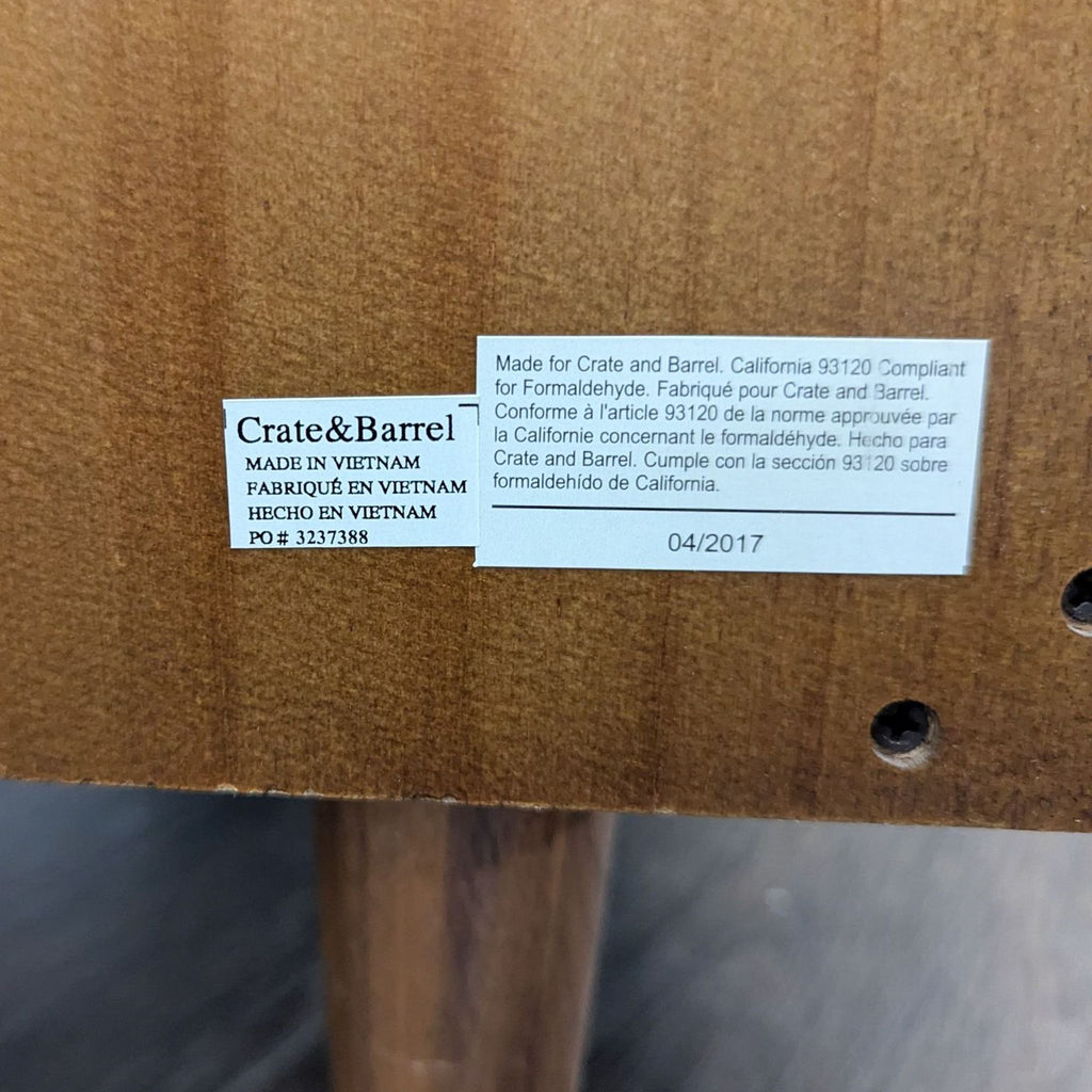 Crate & Barrel Tate Walnut Wood Nightstand