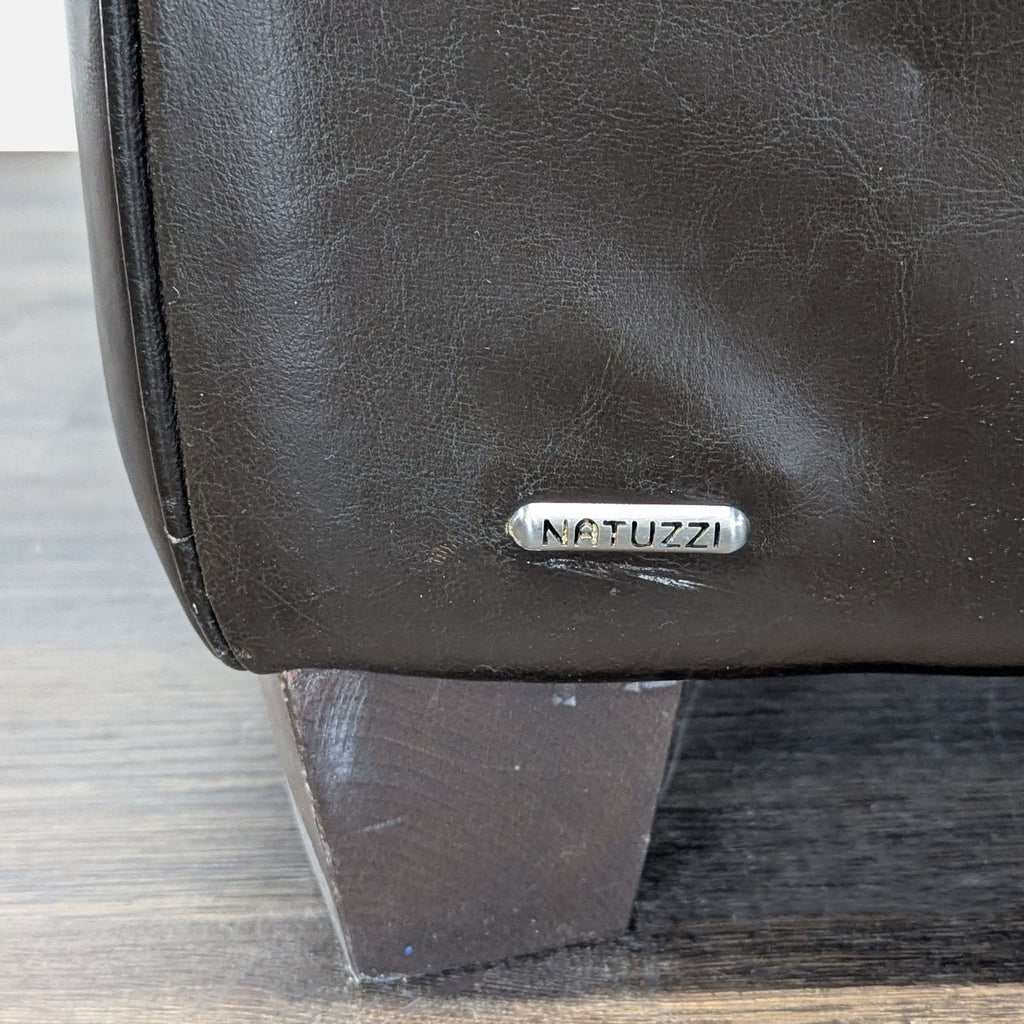 Natuzzi Black Leather Lounge Armchair - Comfortable Modern Seating