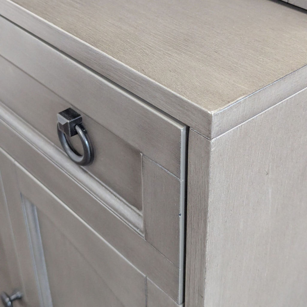 One Drawer Hutch with Glass Doors and Bottom Cabinet