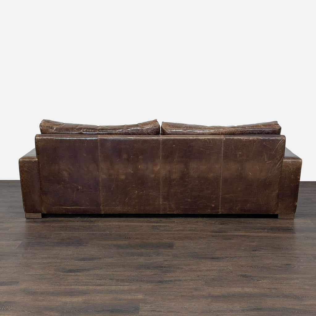 Thrive Furniture Brown Leather 3-Seat Sofa