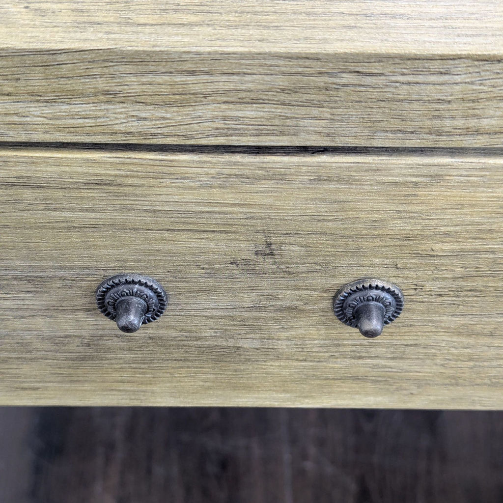 Rustic Industrial Desk with 2 Drawers and Lower Shelf Storage