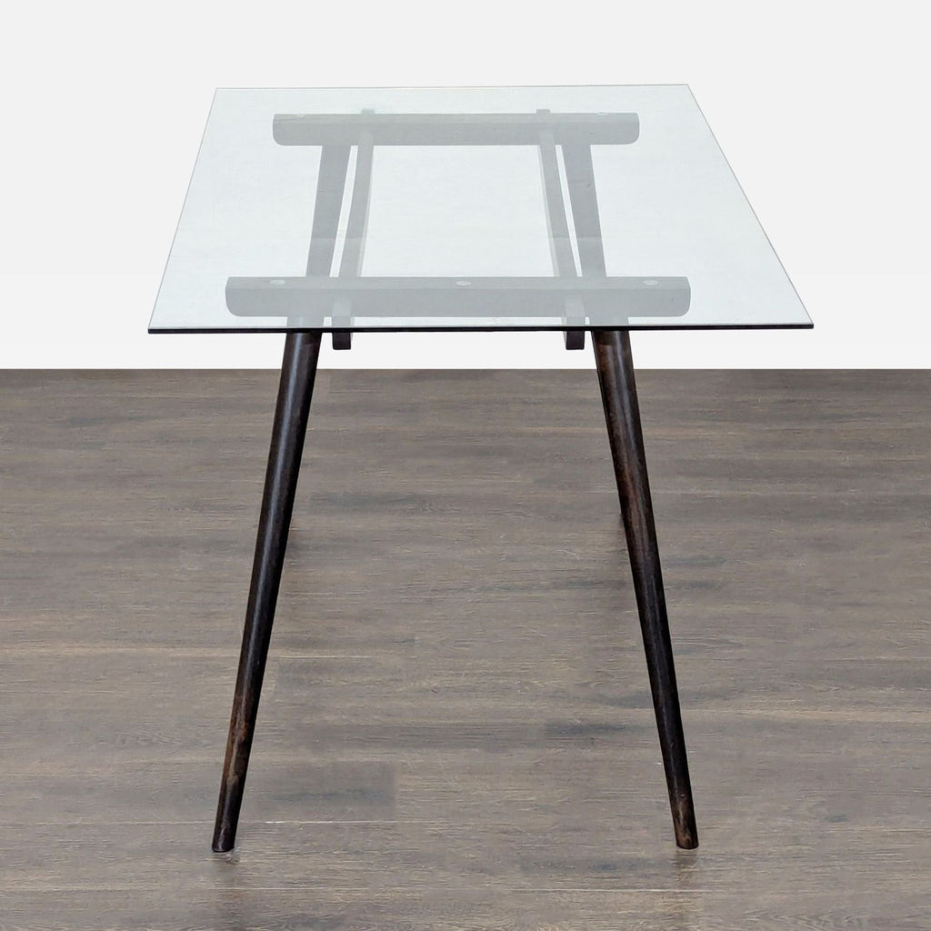 Glass Top Dining Table on Wood Base - Accepted Offer (30.23% discount)