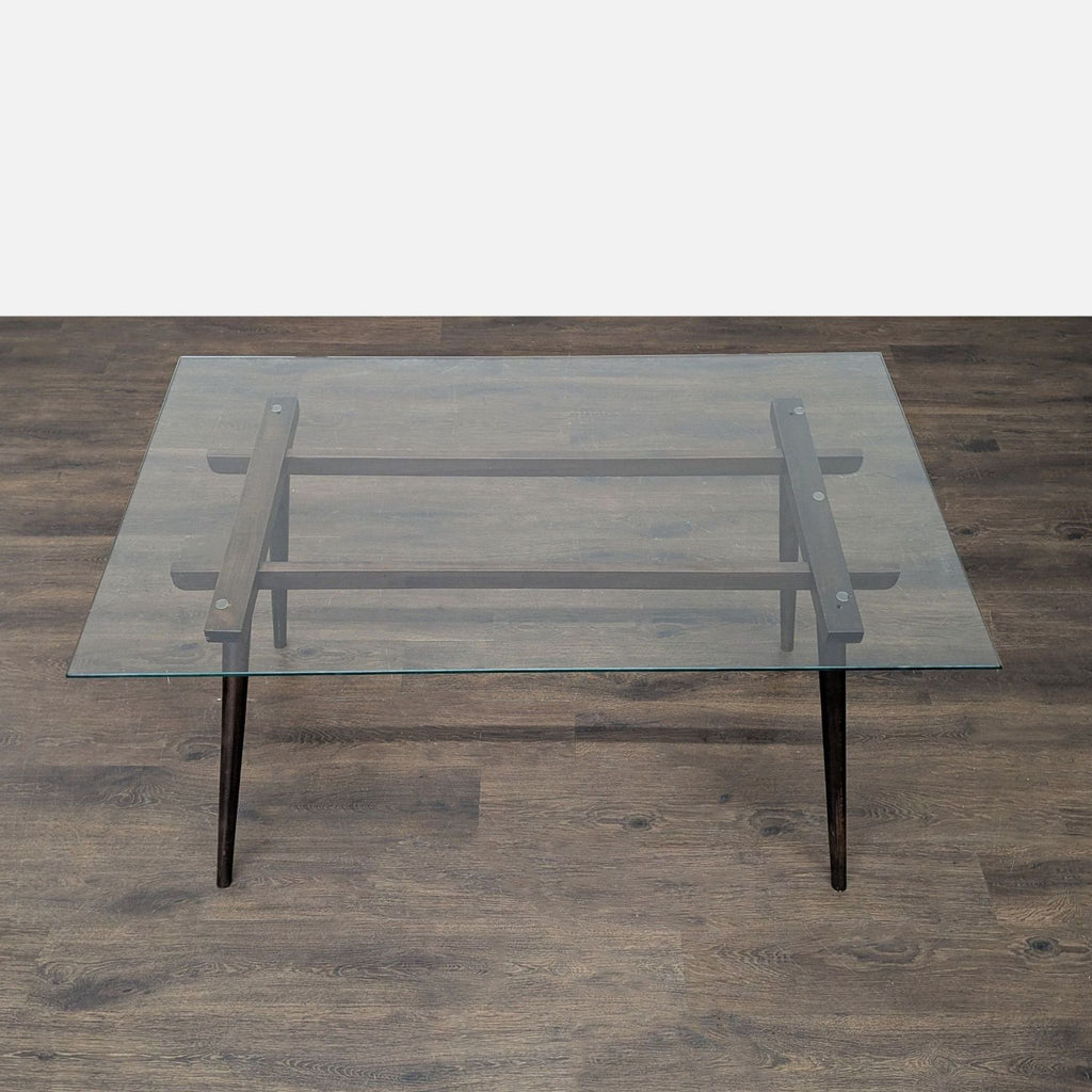 Glass Top Dining Table on Wood Base - Accepted Offer (30.23% discount)