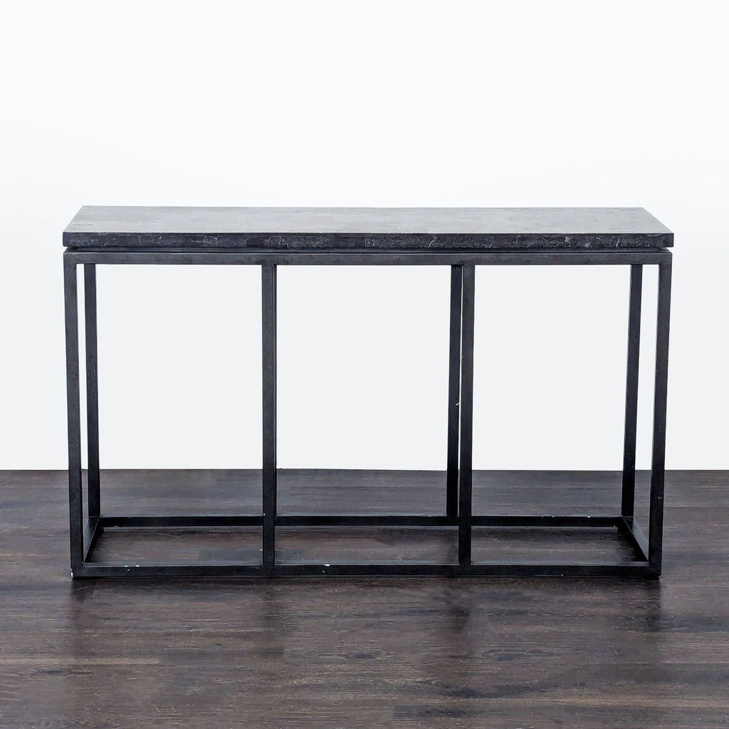 Broyhill Metal and Faux Stone Console Table