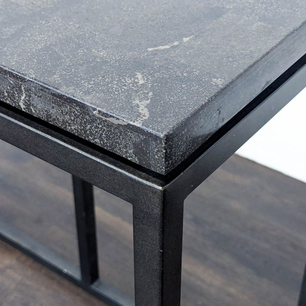 Broyhill Metal and Faux Stone Console Table