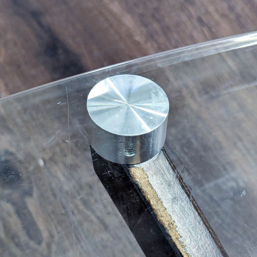 Mid-Century Modern Style Glass Top Coffee Table
