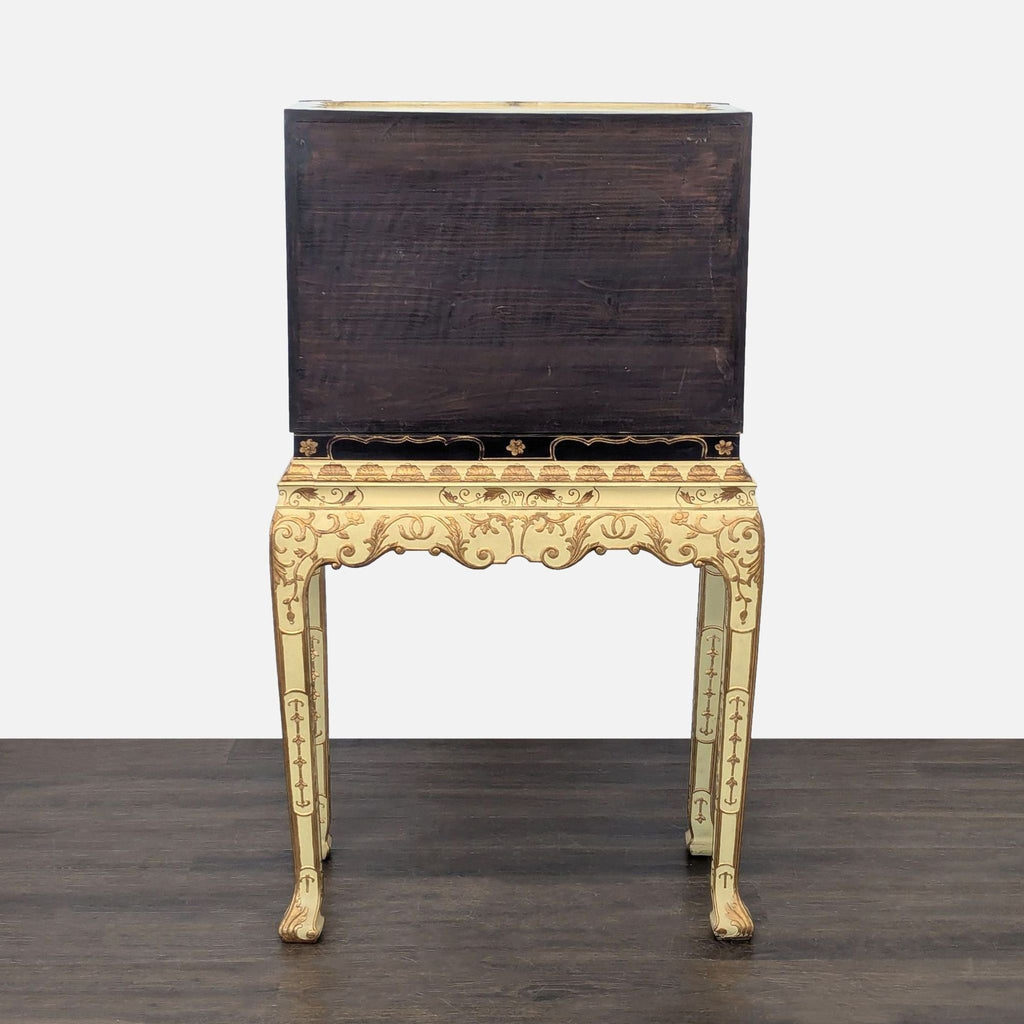 Vintage Chinoiserie Lacquered Jewelry Chest