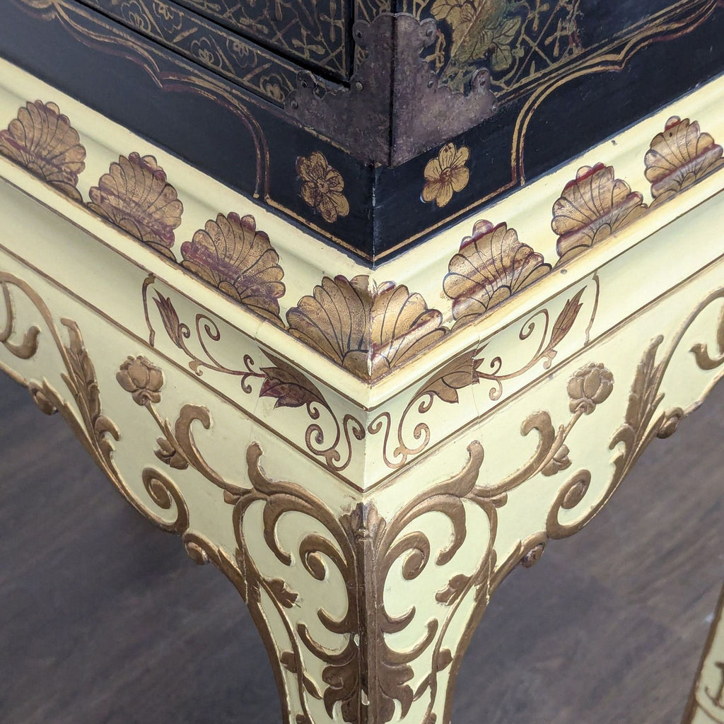 Vintage Chinoiserie Lacquered Jewelry Chest