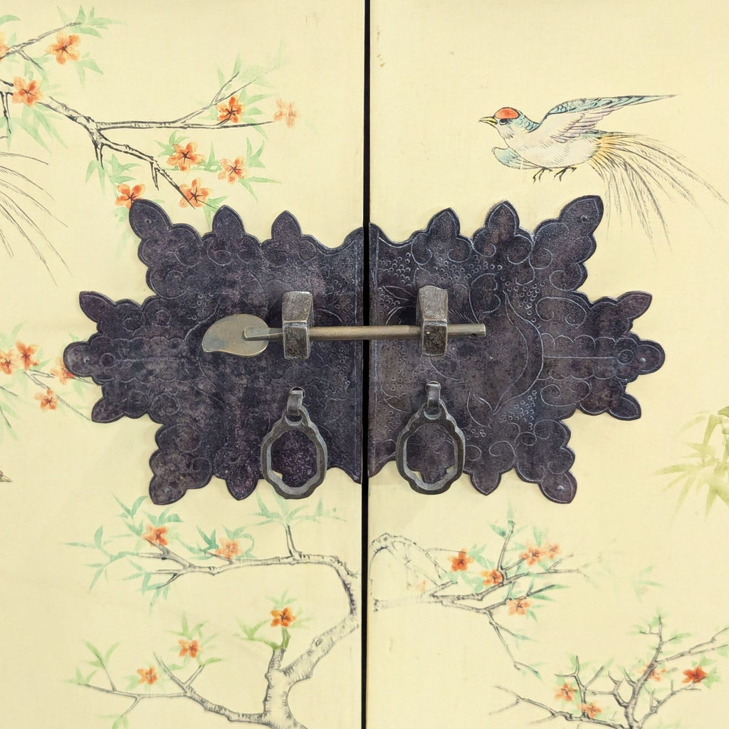 Vintage Chinoiserie Lacquered Jewelry Chest