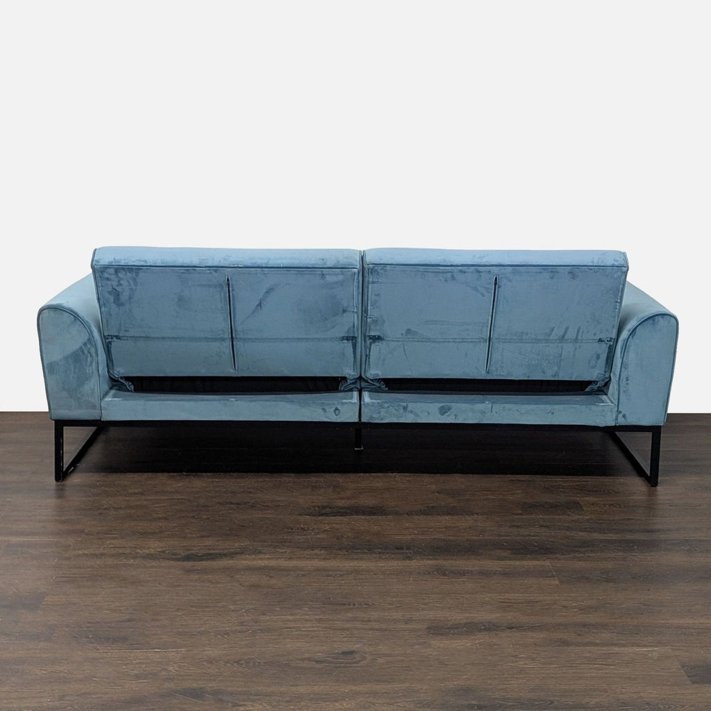 Dorel Home Furnishings Modern Teal Velvet Futon