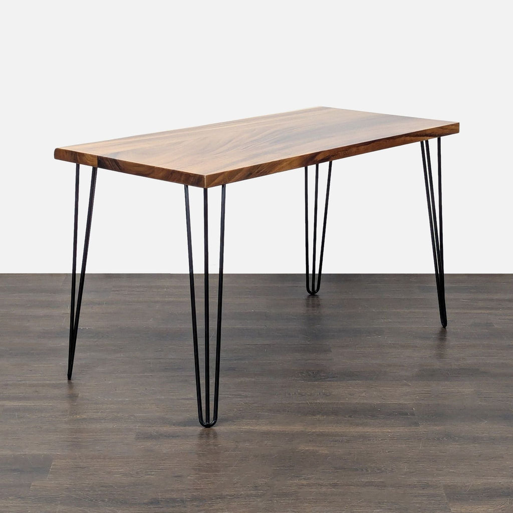 Live Edge Dining Table on Hairpin Legs