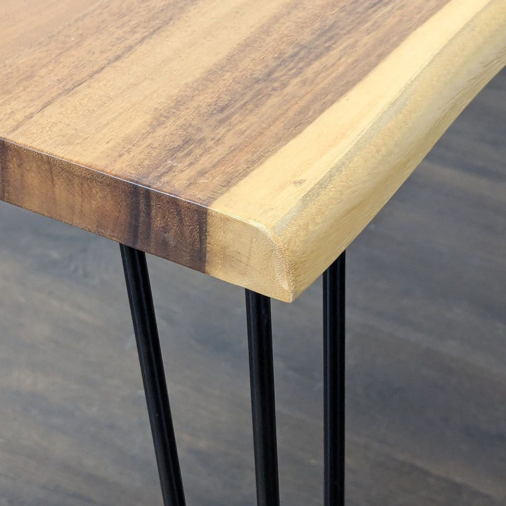 Live Edge Dining Table on Hairpin Legs
