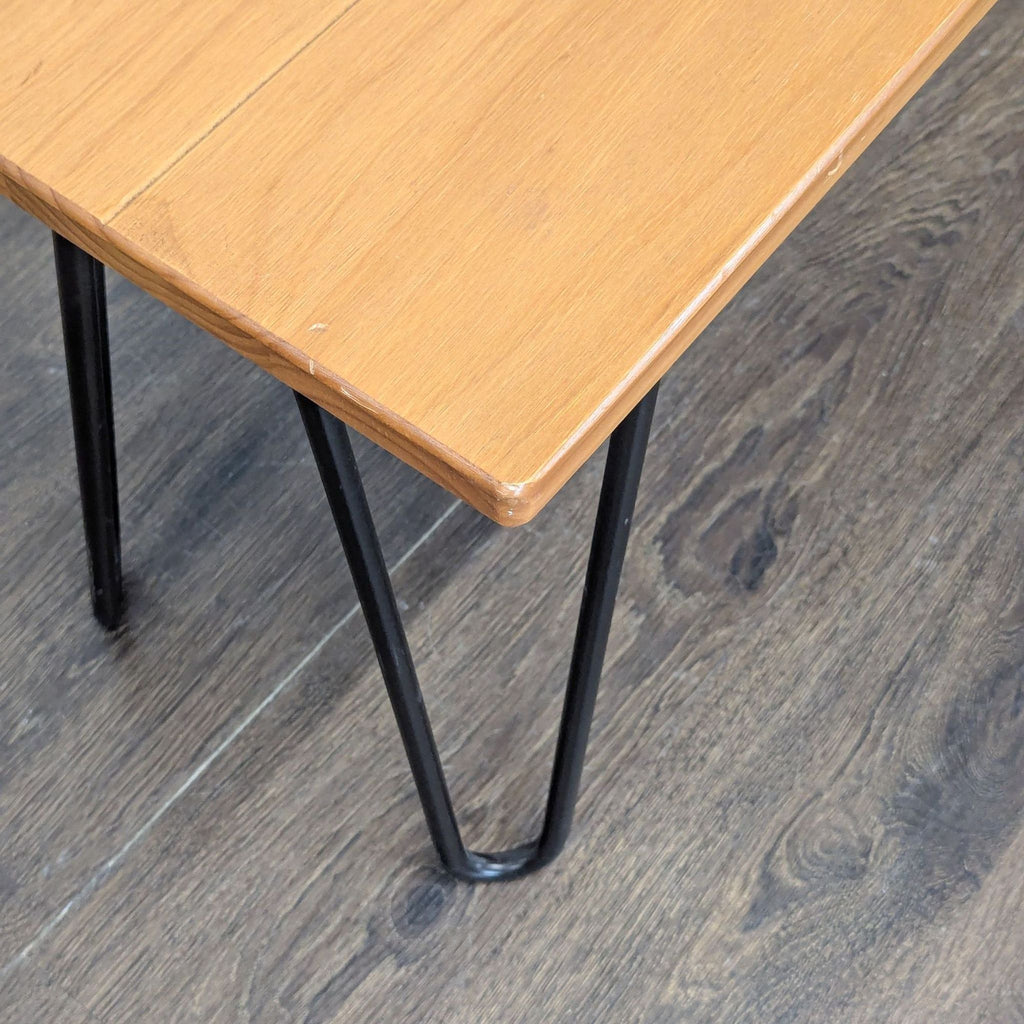 Two Plank Maple Bench on Hairpin Legs - Accepted Offer (16.67% discount)