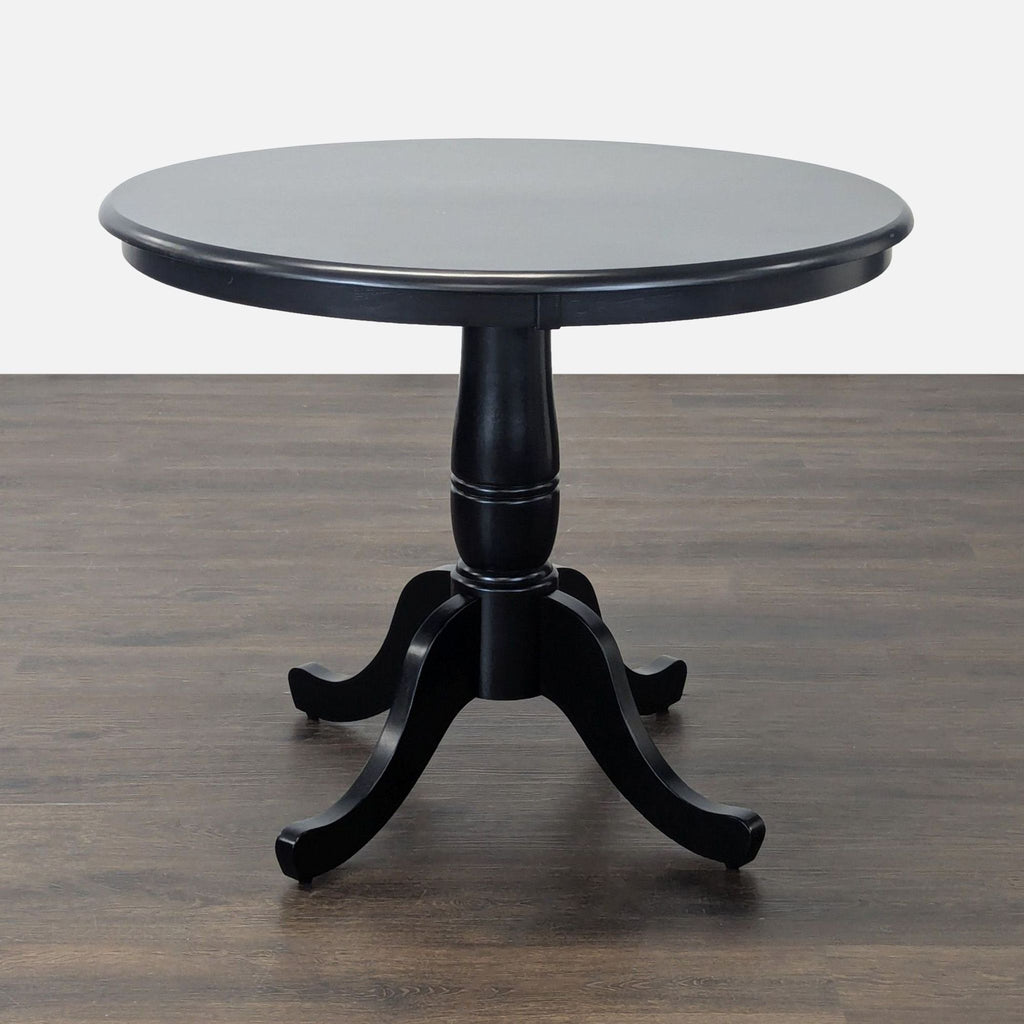 1. Rectangular wooden dining table by International Concepts with a natural finish and clean, sturdy legs.  