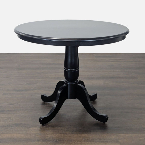 1. Rectangular wooden dining table by International Concepts with a natural finish and clean, sturdy legs.  