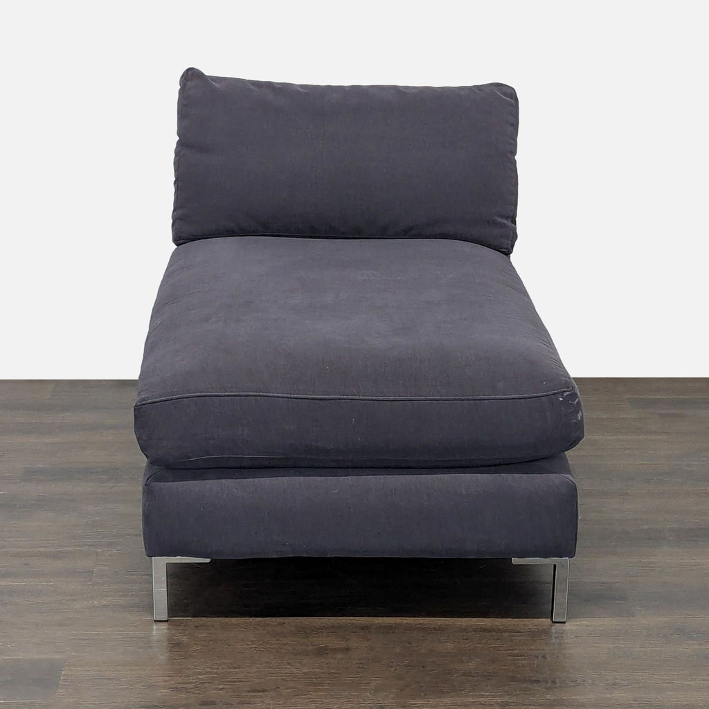 CB2 Modern Dark Gray Chaise Lounge Sofa