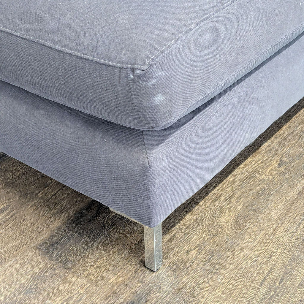 CB2 Modern Dark Gray Chaise Lounge Sofa