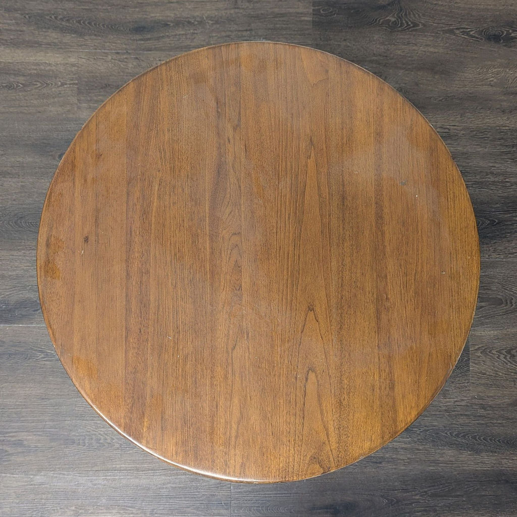 Crate & Barrel Round Wood End Table