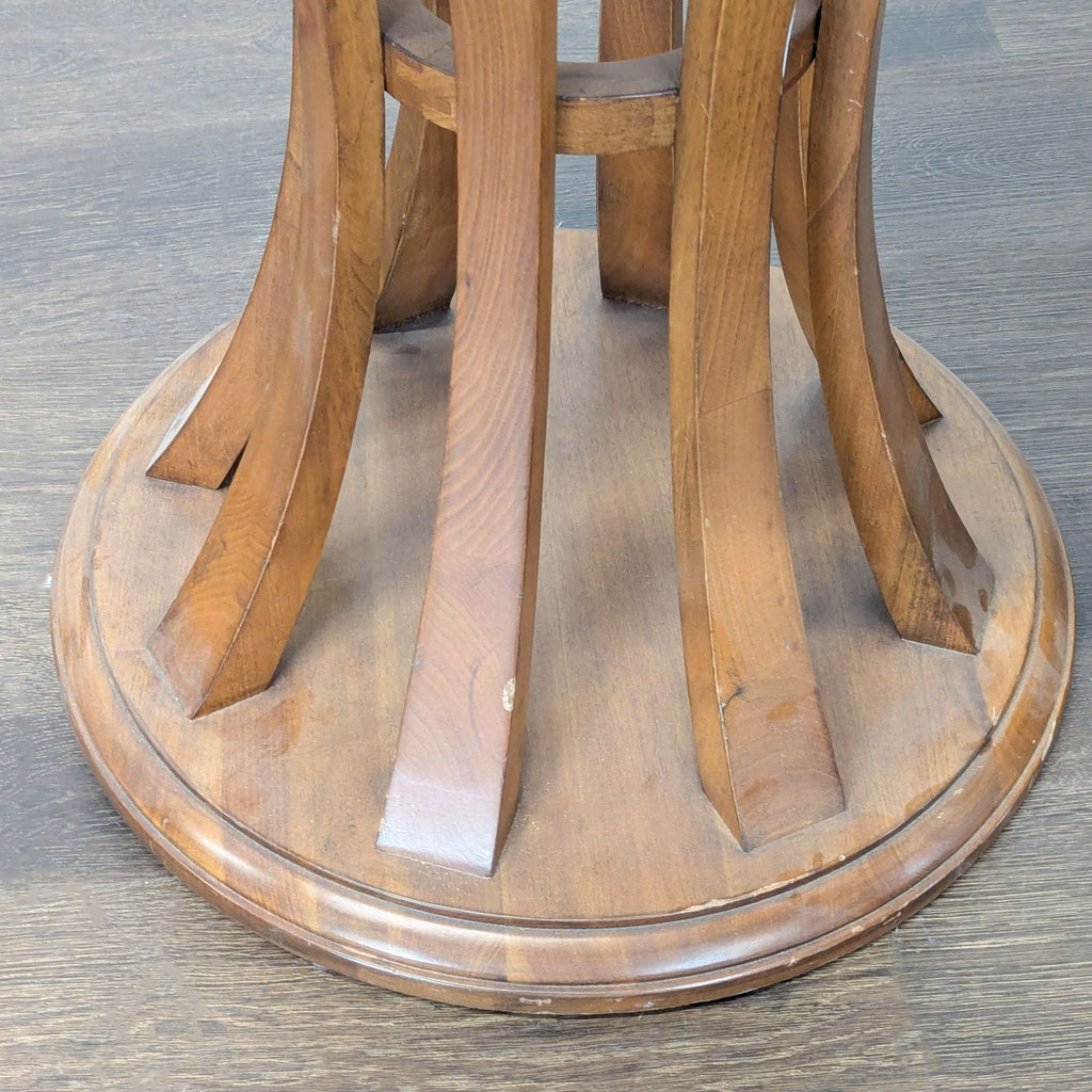 Crate & Barrel Round Wood End Table