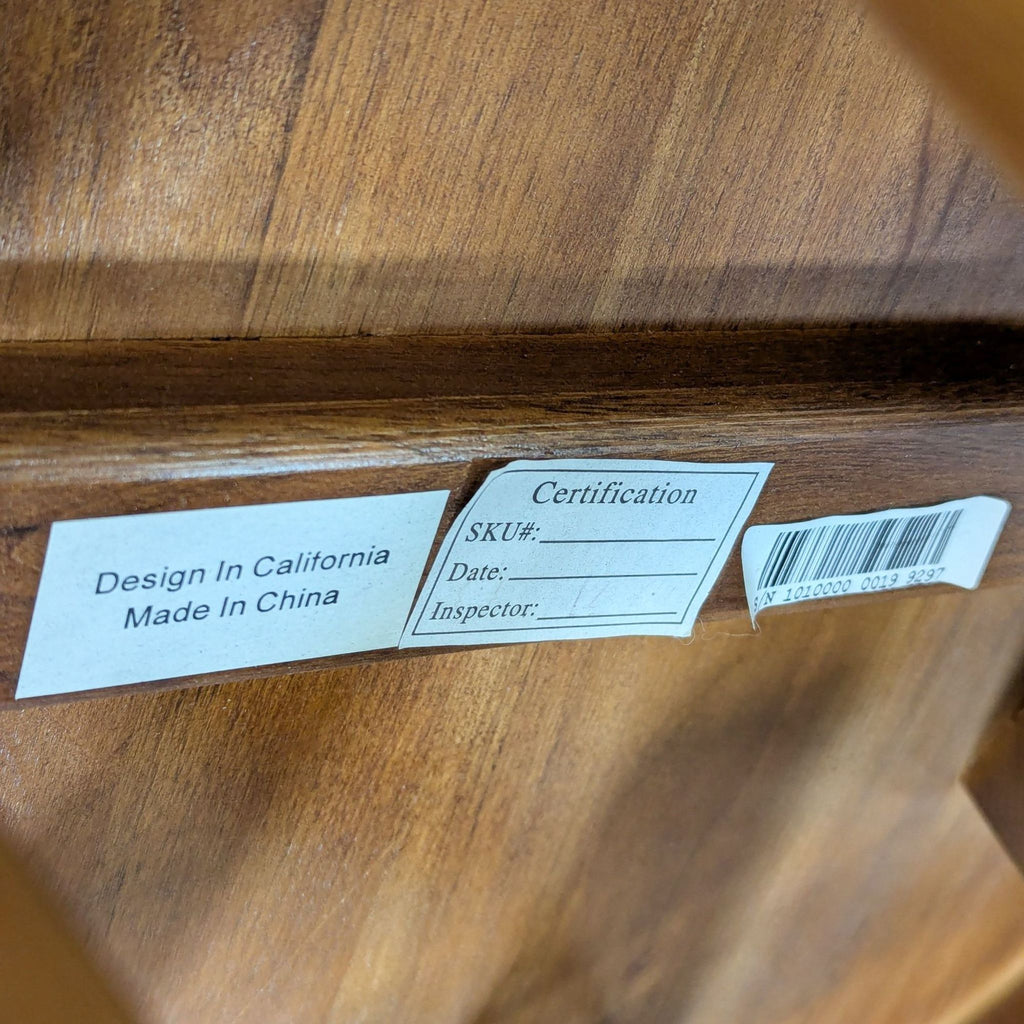 Crate & Barrel Round Wood End Table