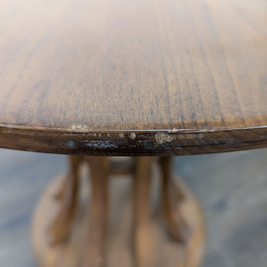 Crate & Barrel Round Wood End Table