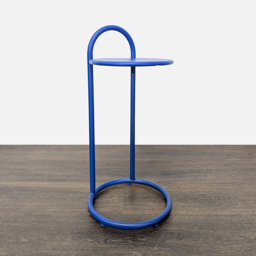 Blue Metal Side Table