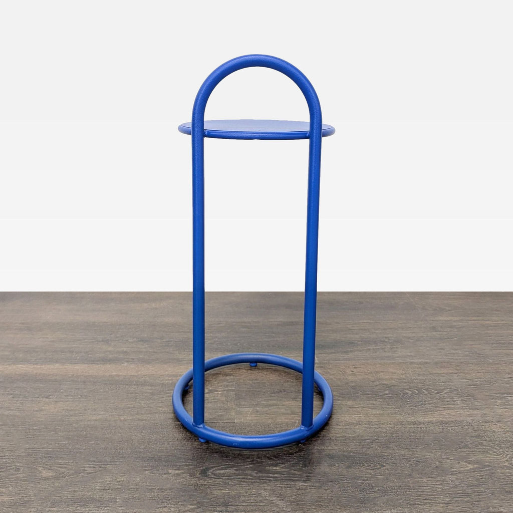 Blue Metal Side Table