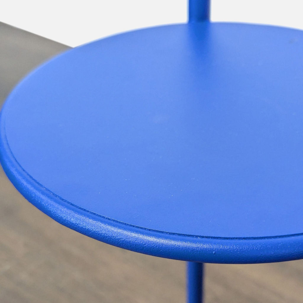 Blue Metal Side Table
