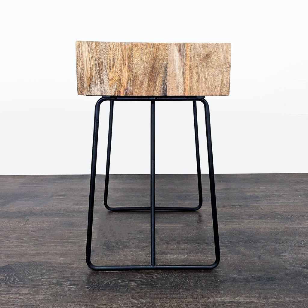 One Drawer Nightstand on Metal Base