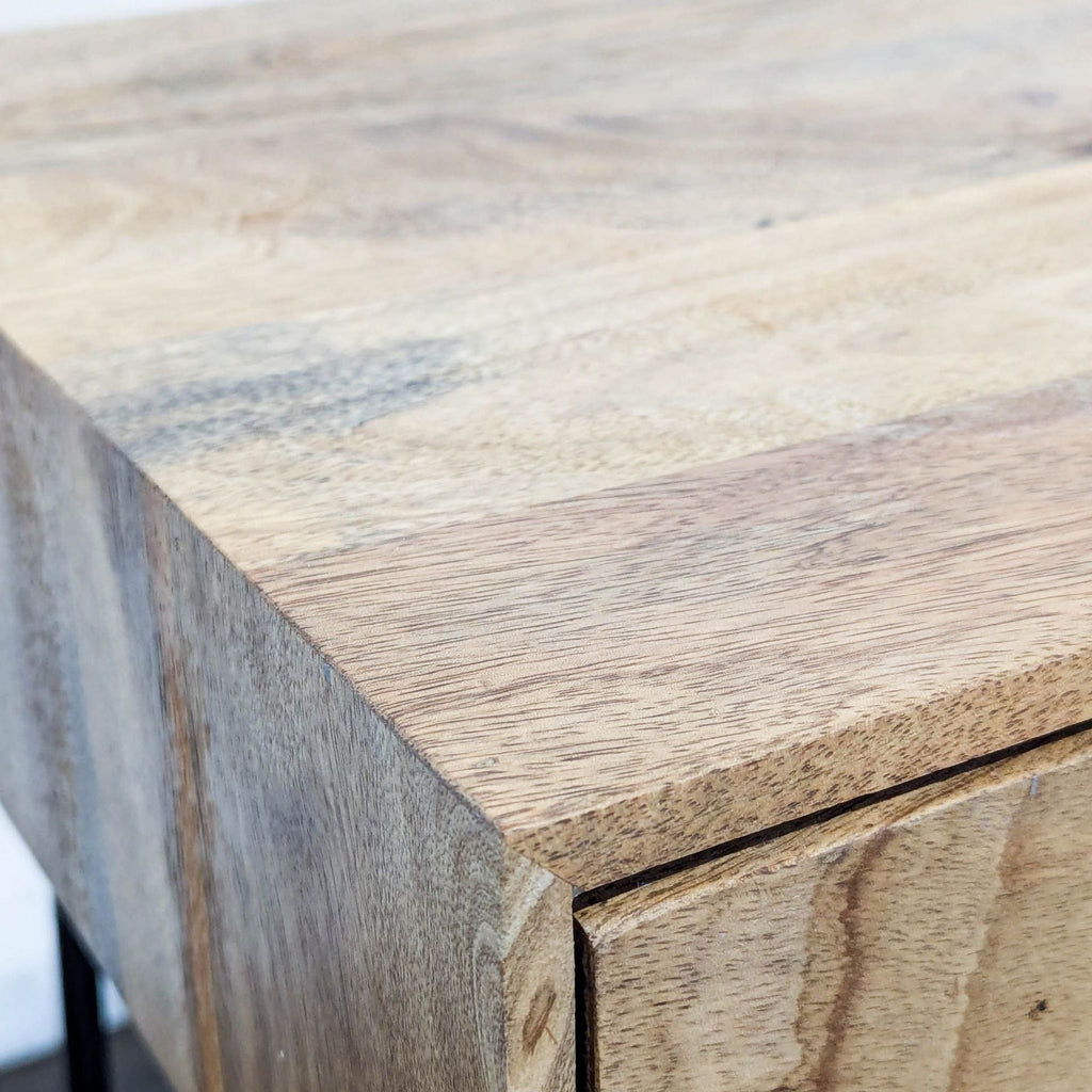 One Drawer Nightstand on Metal Base