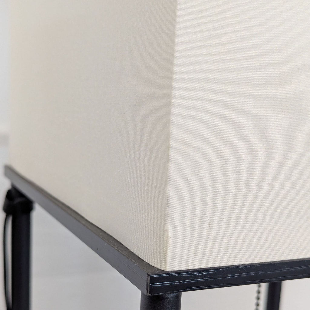 Modern Floor Lamp with Storage Shelves and Fabric Shade