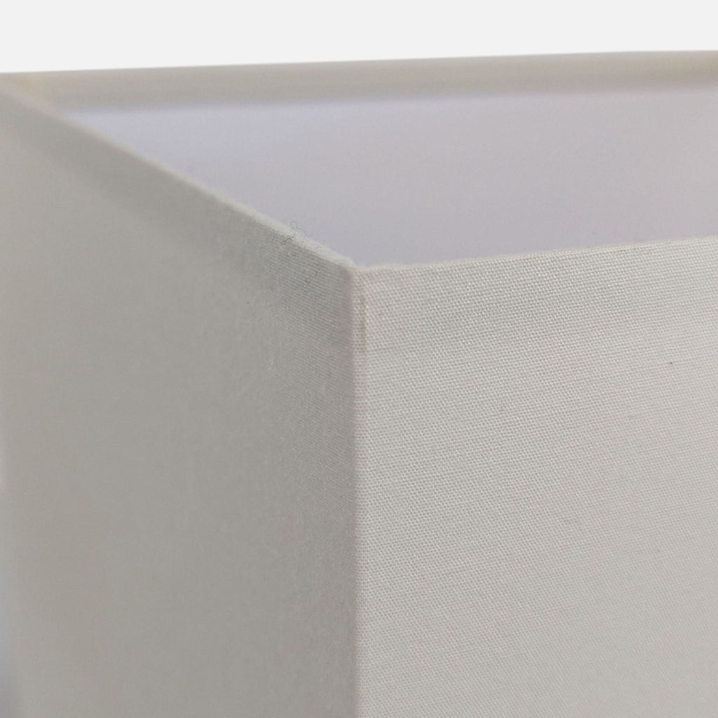 Modern Floor Lamp with Storage Shelves and Fabric Shade