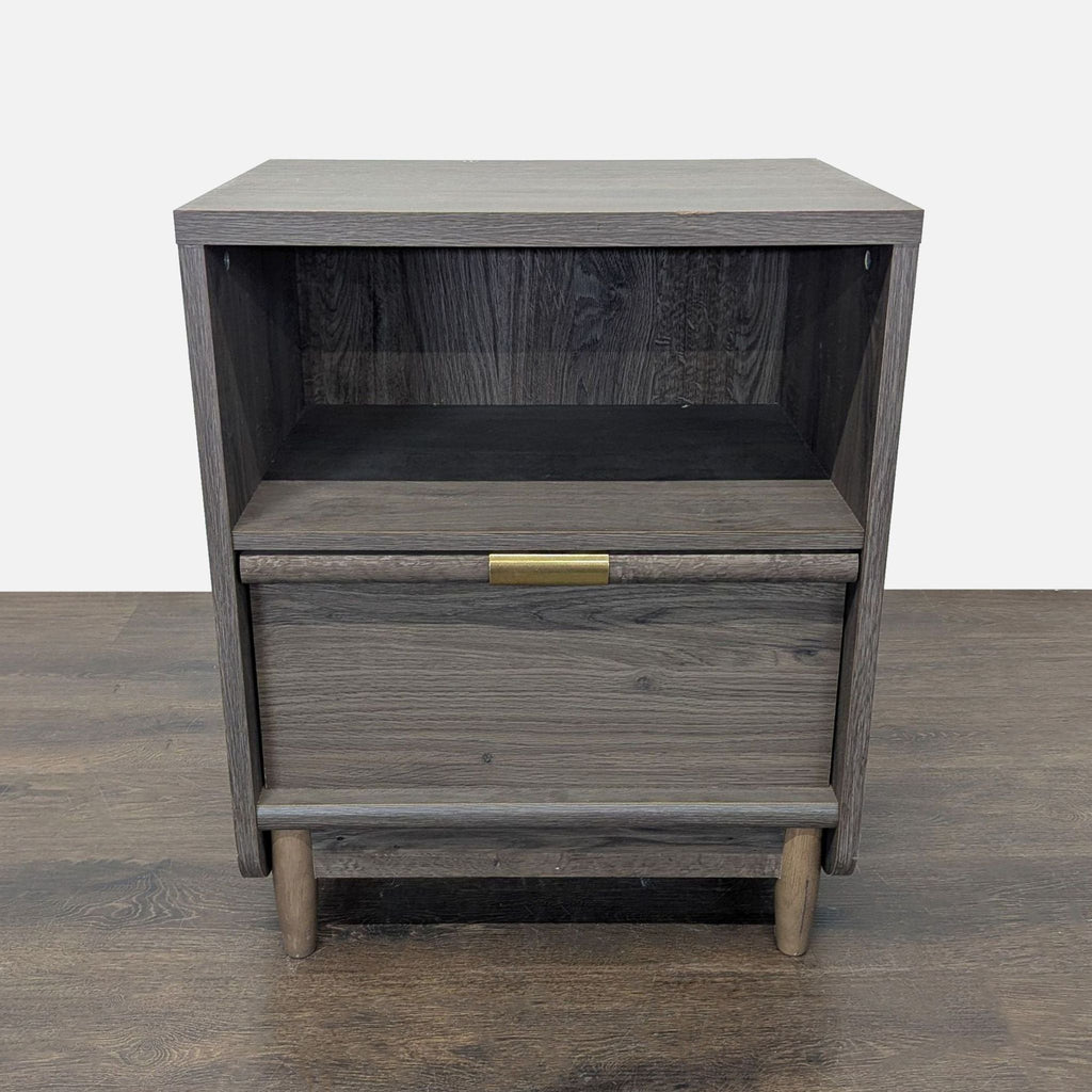 One Drawer Open Shelf Nightstand