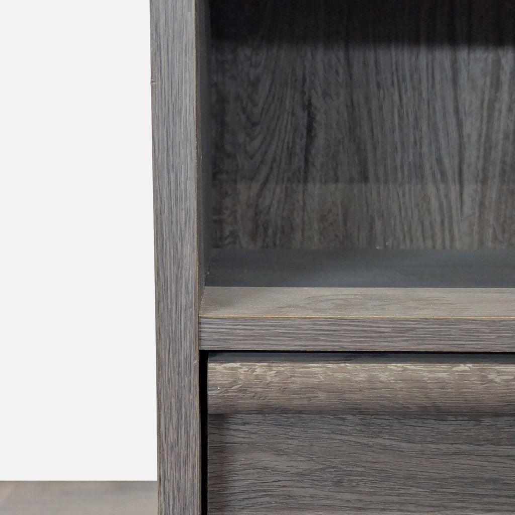 One Drawer Open Shelf Nightstand