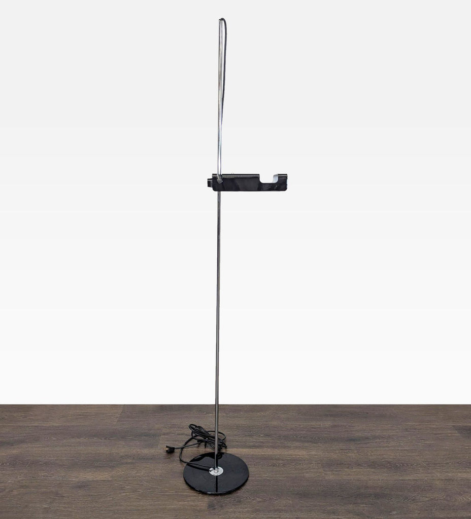 Joe Colombo for Oluce Vintage Chrome and Black Floor Lamp